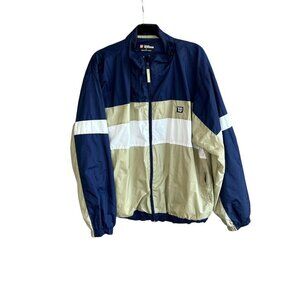 Wilson Vintage Tan Blue Colorblock Track Jacket Size XL
